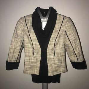 The Limited Black & Cream Suit Jacket
